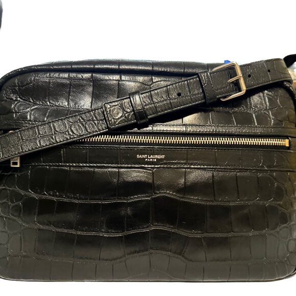 YSL  MESSANGER BAG CROCO LEATHER - Picture 1 of 8